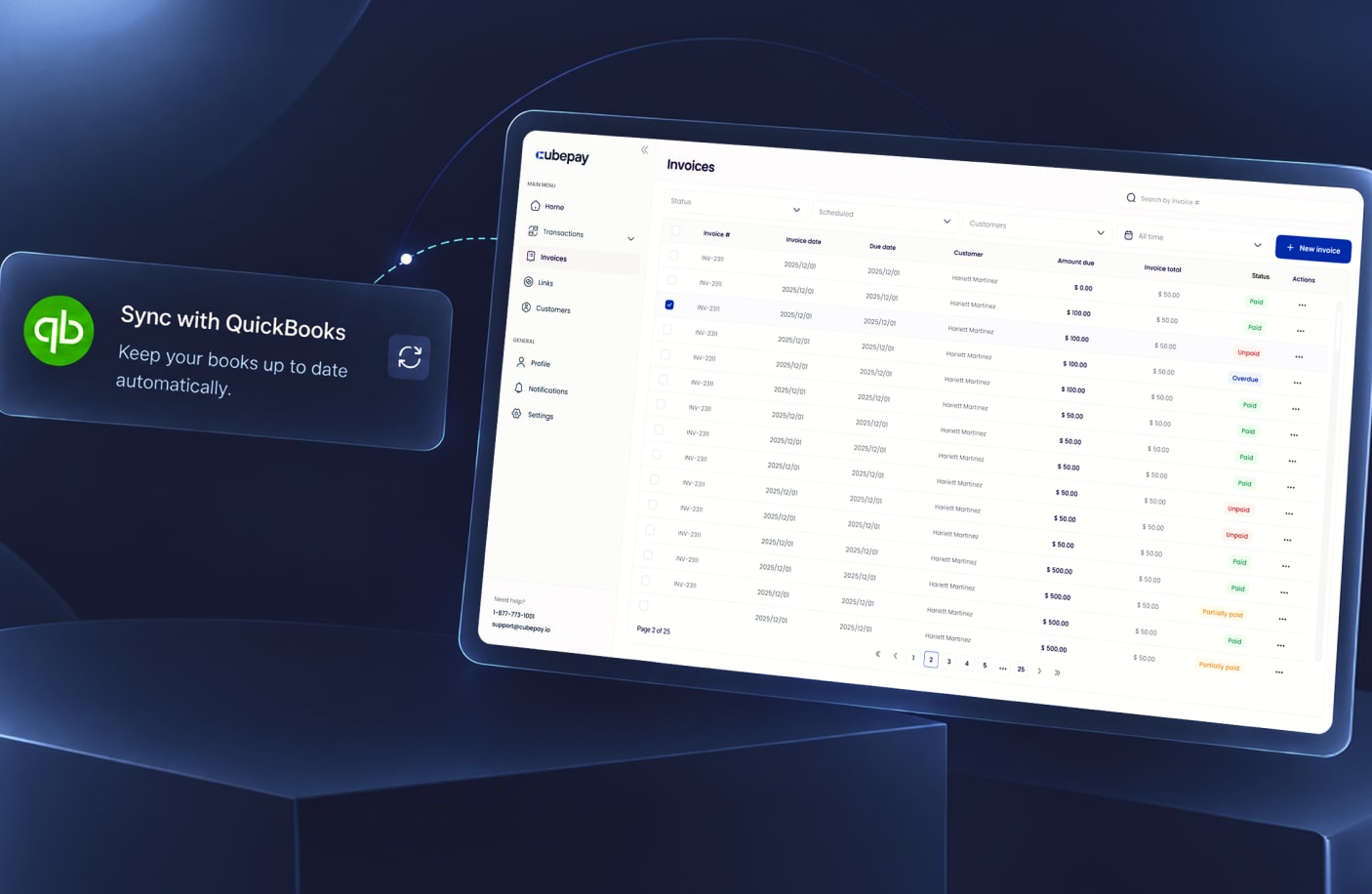 Two-way QuickBooks sync