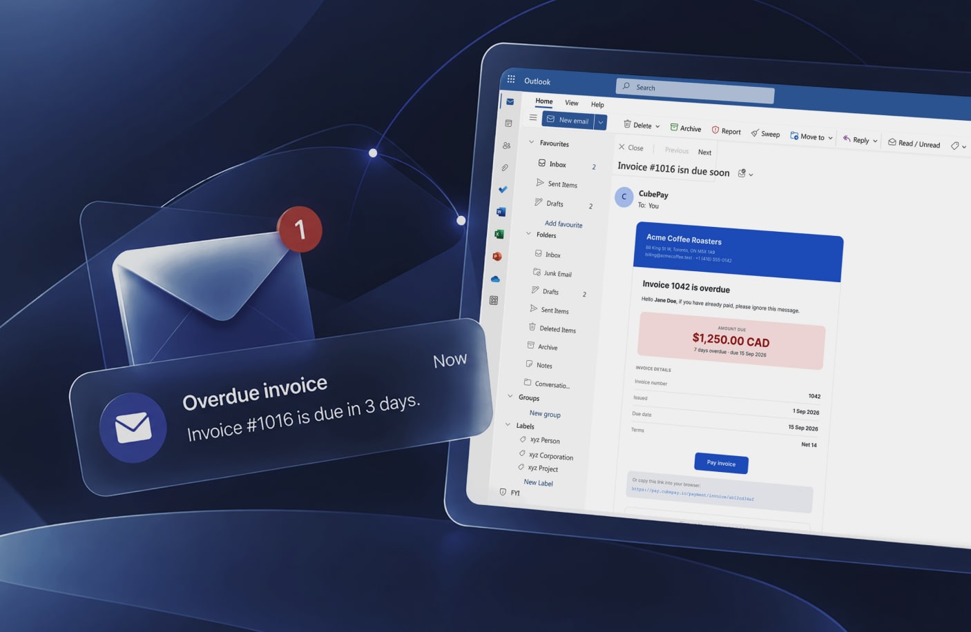 Automatic reminders for overdue invoices